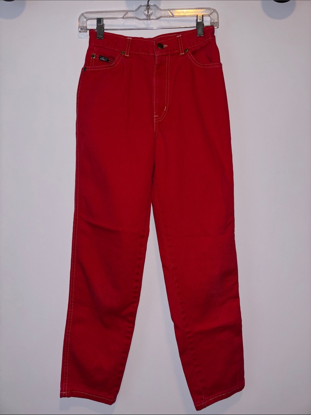 Vintage red jeans - Chic - about 25” waist